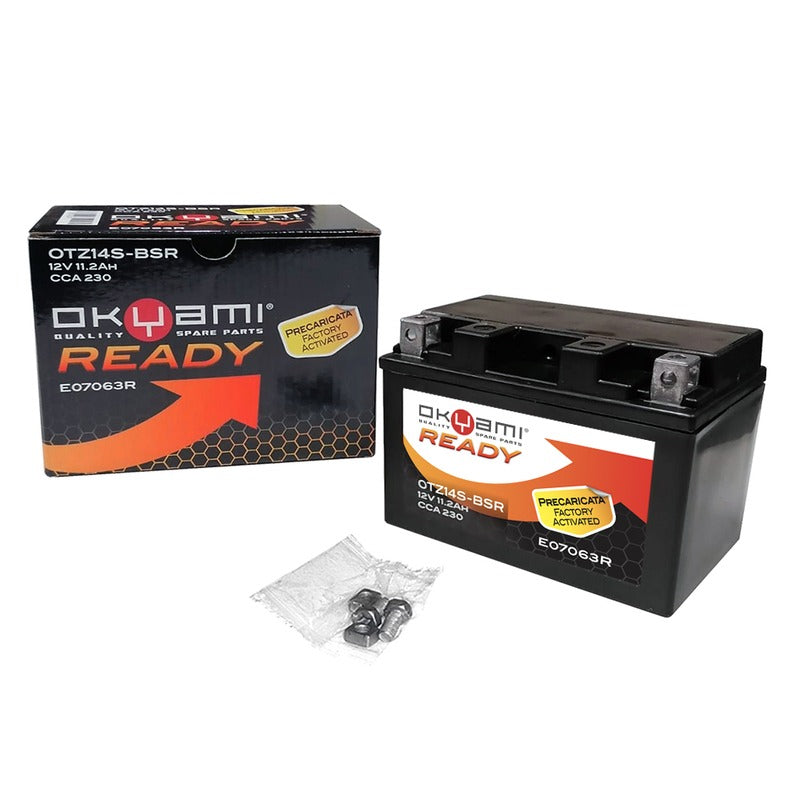 BATTERIA OKYAMI OTZ14S-BSR PRECARICATA SIGILLATA HONDA KAWASAKI SUZUKI YAMAHA