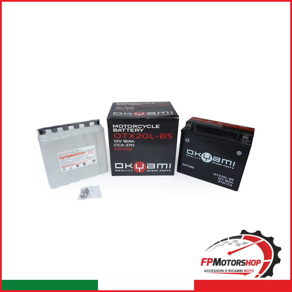 [E07068] BATTERIA OKYAMI OTX20L-BS CON ACIDO YTX20L-BS