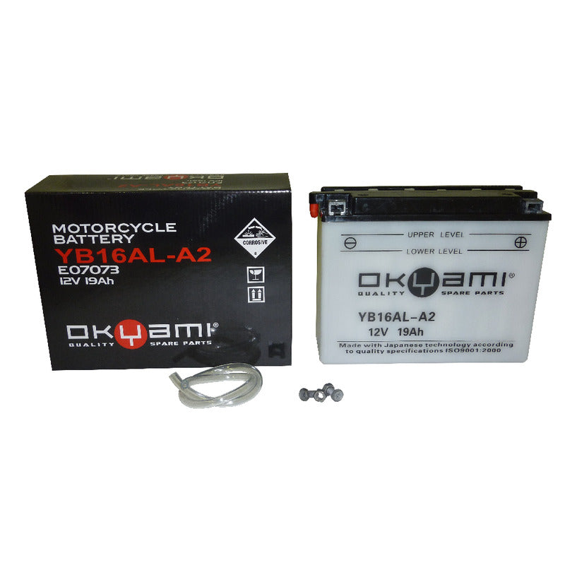 BATTERIA OKYAMI OB16AL-A2 CON ACIDO DUCATI YAMAHA