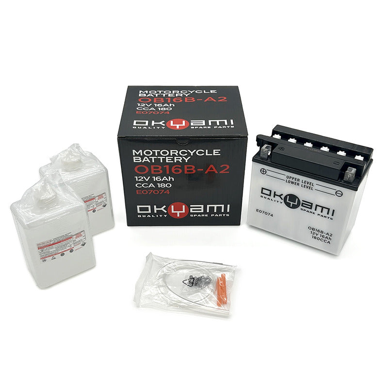 BATTERIA OKYAMI OB16B-A2 CON ACIDO MOTO GUZZI SUZUKI