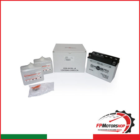[E07081] BATTERIA OKYAMI O50-N18L-A/A2 CON ACIDO Y50-N18L-A