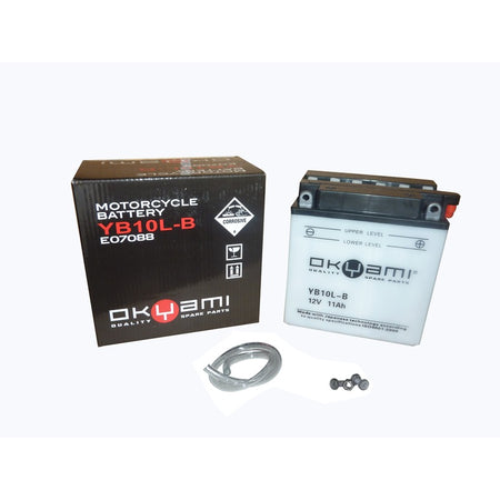 BATTERIA OKYAMI OB10L-B CON ACIDO PIAGGIO SUZUKI GILERA