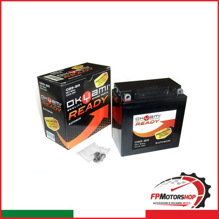 BATTERIA OKYAMI OB9-BR PRECARICATA SIGILLATA APRILIA CAGIVA KAWASAKI PIAGGIO