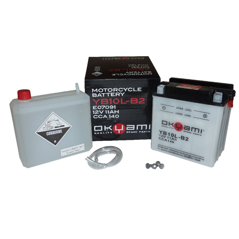 BATTERIA OKYAMI OB10L-B2 CON ACIDO SUZUKI