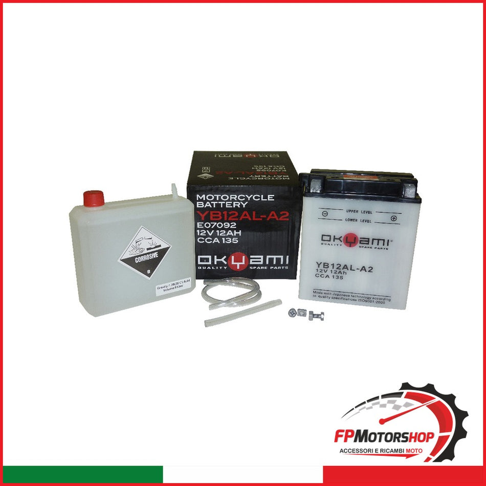 BATTERIA OKYAMI OB12AL-A2 CON ACIDO APRILIA BMW KAWASAKI YAMAHA