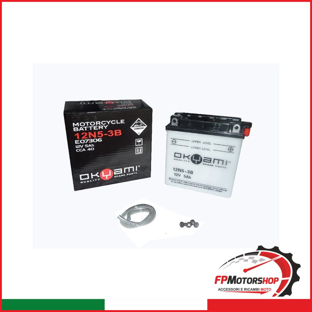BATTERIA OKYAMI 12N5-3B CON ACIDO SUZUKI YAMAHA