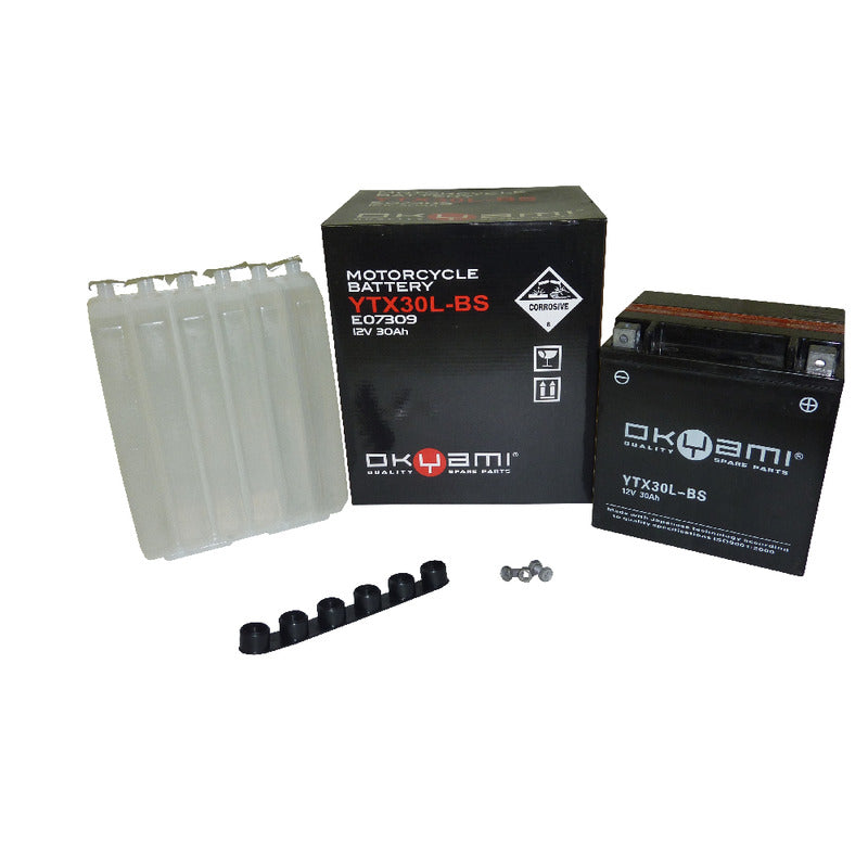 BATTERIA OKYAMI OTX30L-BS CON ACIDO HARLEY DAVIDSON