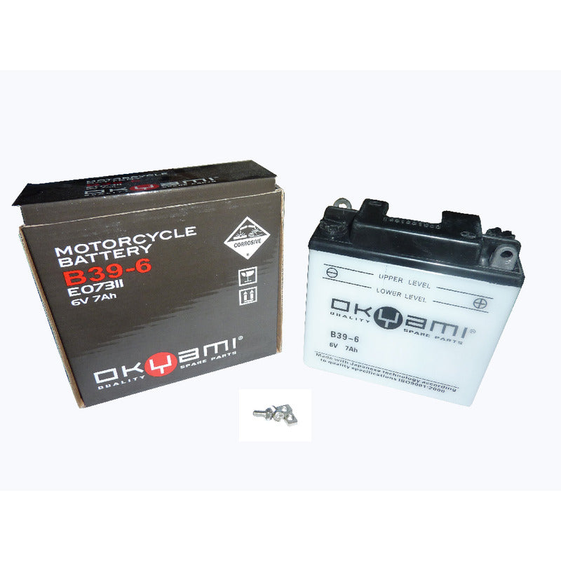 BATTERIA OKYAMI B39-6 CON ACIDO NGK