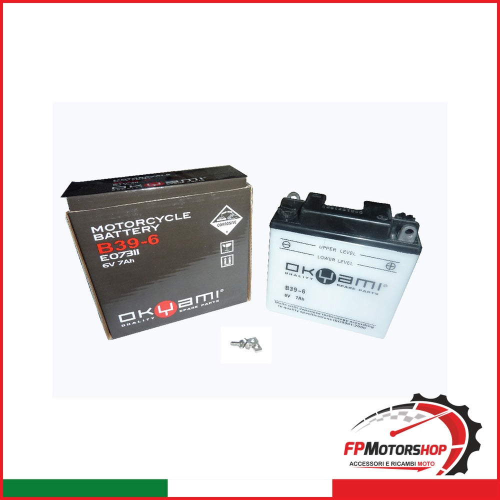 BATTERIA OKYAMI B39-6 CON ACIDO NGK