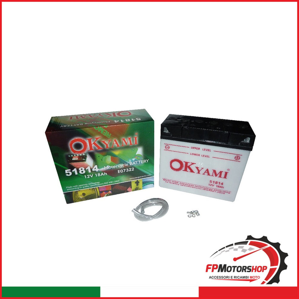 BATTERIA OKYAMI O51814 CON ACIDO 51814