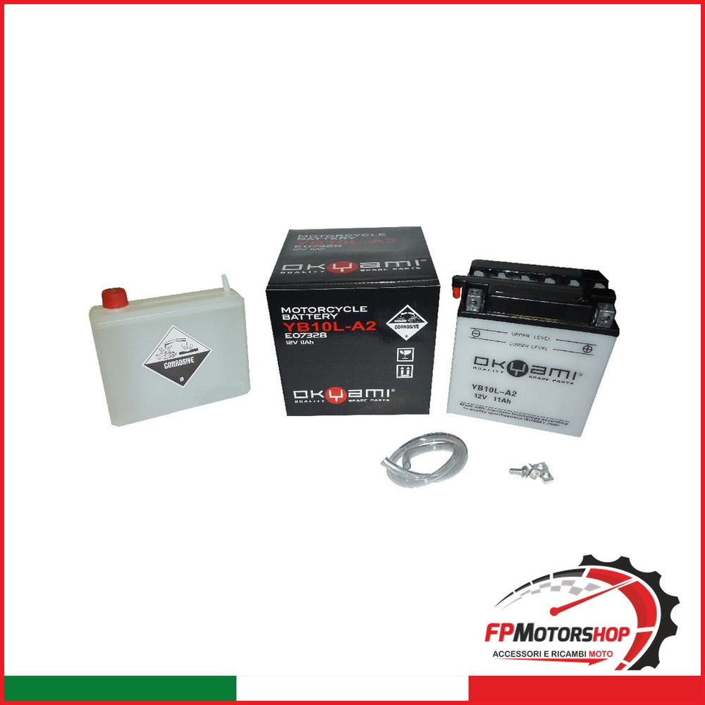 [E07328] BATTERIA OKYAMI OB10L-A2 CON ACIDO YB10L-A2
