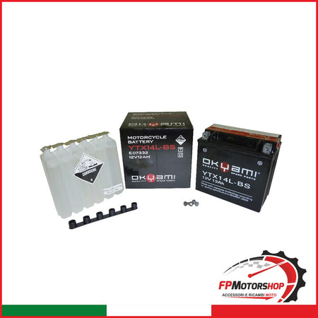 BATTERIA OKYAMI OTX14L-BS CON ACIDO HARLEY DAVIDSON