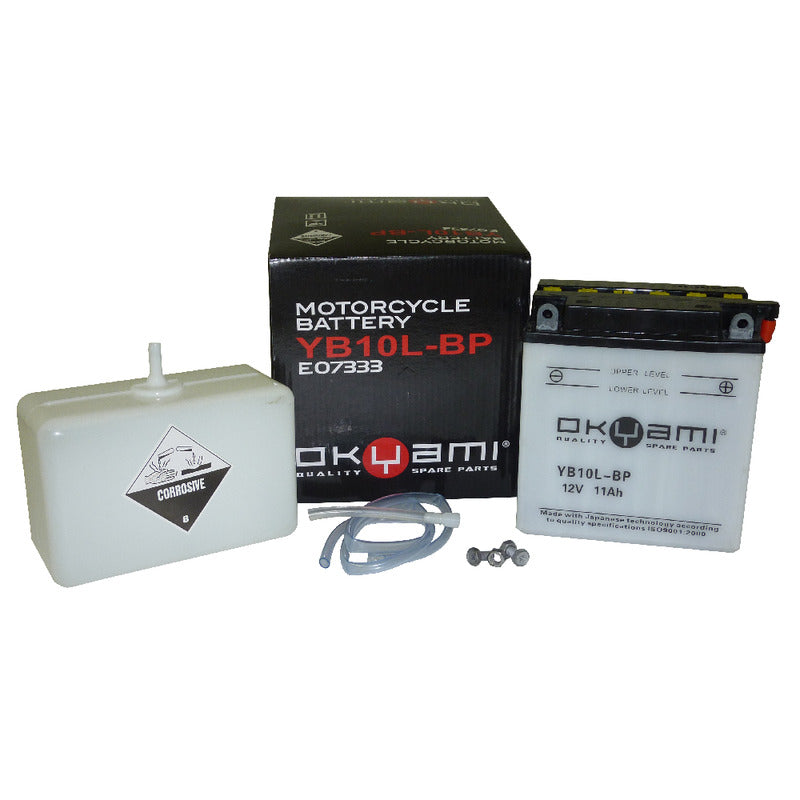 BATTERIA OKYAMI OB10L-BP CON ACIDO POTENZIATA PIAGGIO SUZUKI GILERA