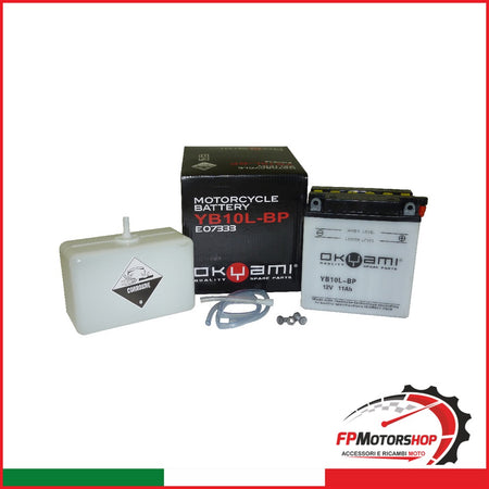 BATTERIA OKYAMI OB10L-BP CON ACIDO POTENZIATA PIAGGIO SUZUKI GILERA