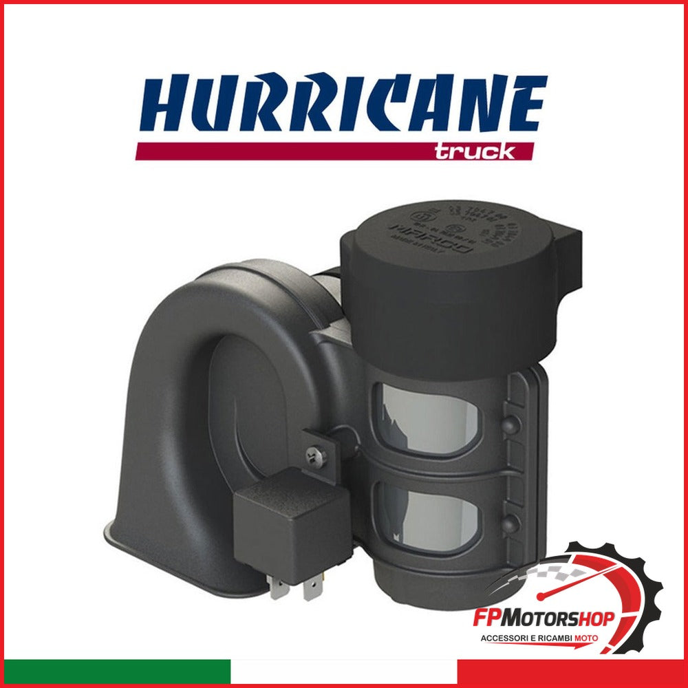 TROMBA COMPATTA 12V HT1 HURRICANE 11231012 MARCO 20A 110DB OMOLOGATO