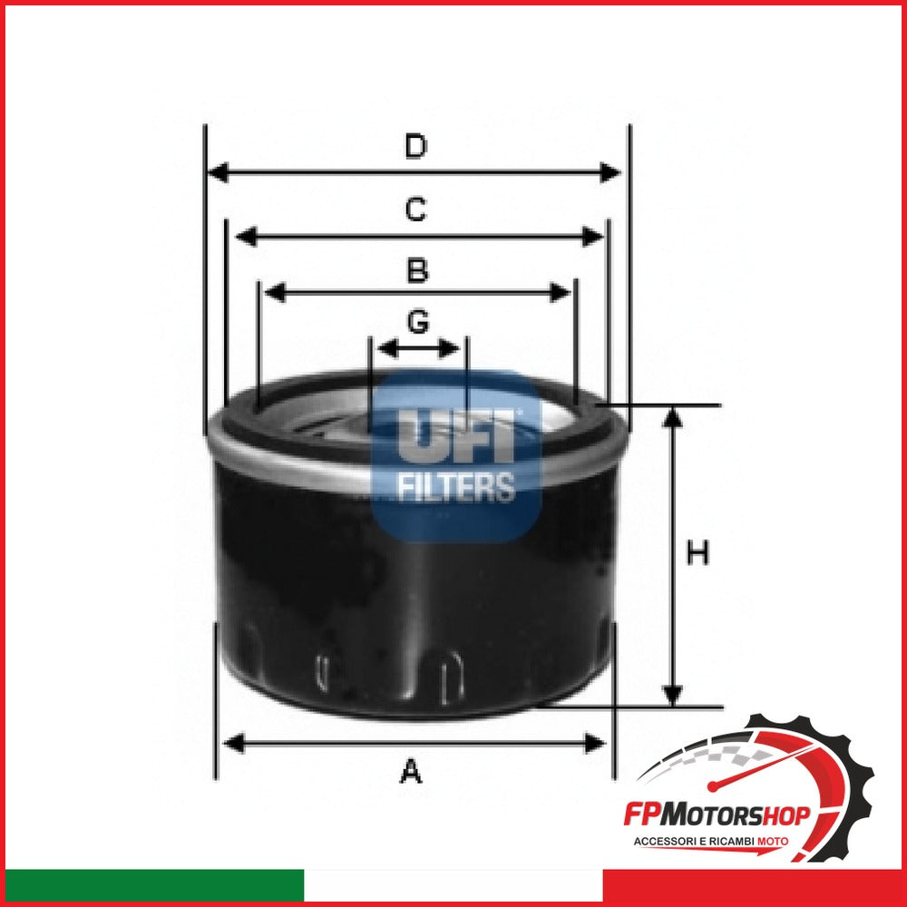 FILTRO OLIO MOTO 23.262.00 AIXAM 500.5/LIGIER /CASALINI