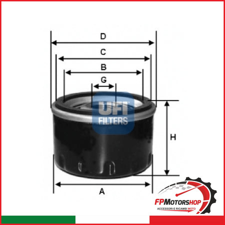 FILTRO OLIO MOTO 23.262.00 AIXAM 500.5/LIGIER /CASALINI