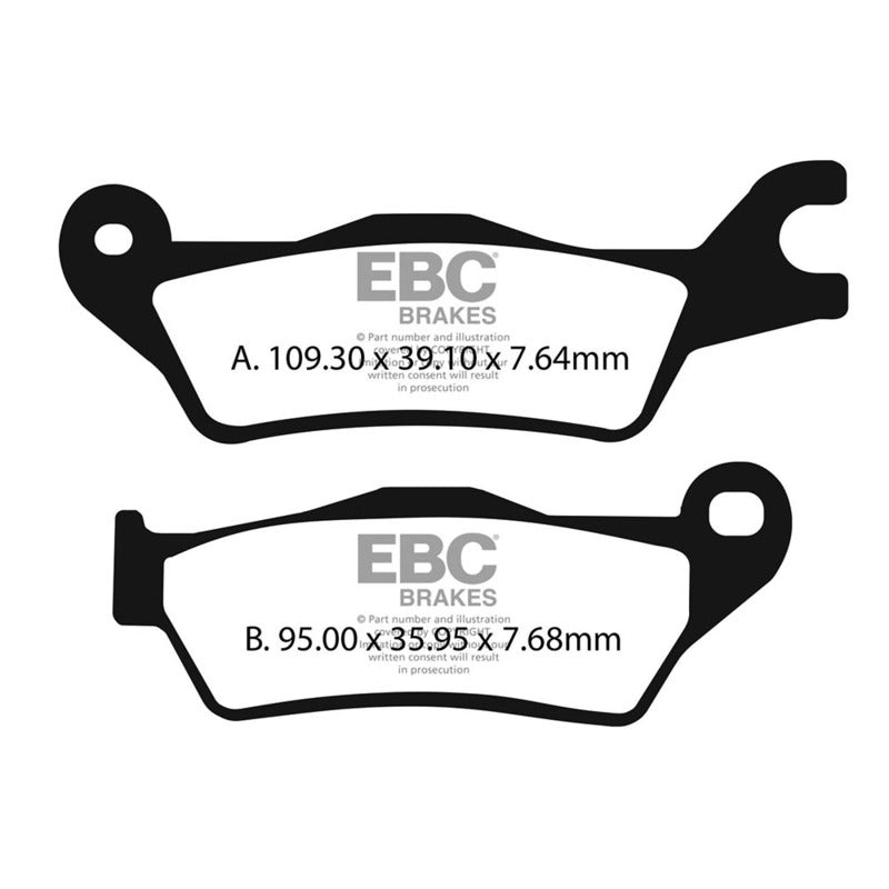 PASTIGLIE FRENO MOTO EBC FA715 SUZUKI GSX-S 125 M ANT. 2017-2022