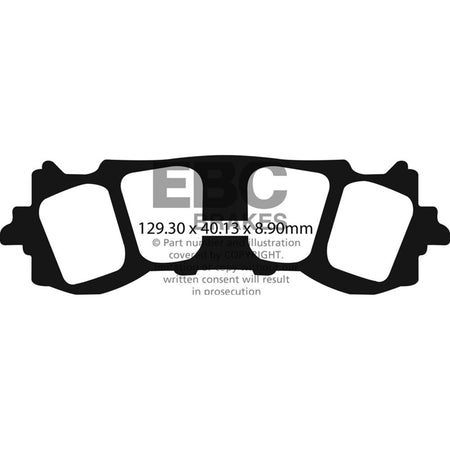 PASTIGLIE FRENO MOTO EBC FA717 HONDA GOLDWING 1800 ANT. 18 20 ANTERIORE