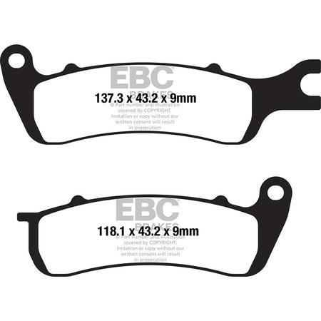 PASTIGLIE FRENO MOTO EBC FA722 AJS LEXMOTO ANT. ANTERIORE CADWELL/TEMPEST 125 19