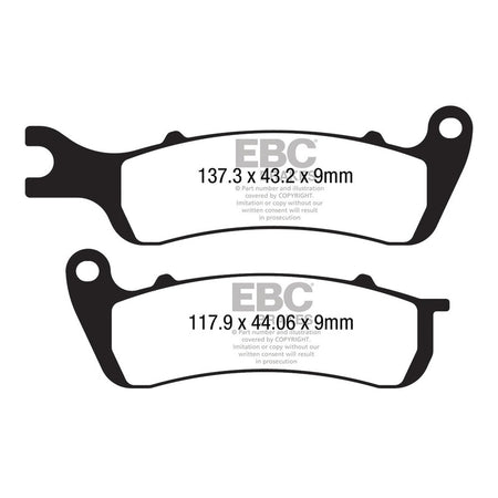 PASTIGLIE FRENO MOTO EBC FA727 ZONTES ZT 125 ANT. 17 19 ANTERIORE 2017-2019