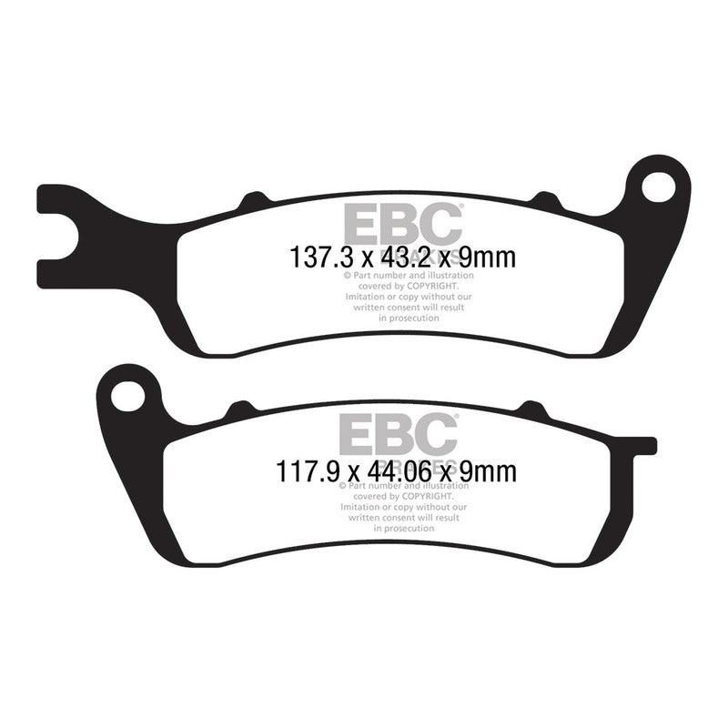PASTIGLIE FRENO MOTO EBC FA727 ZONTES ZT 125 ANT. 17 19 ANTERIORE 2017-2019