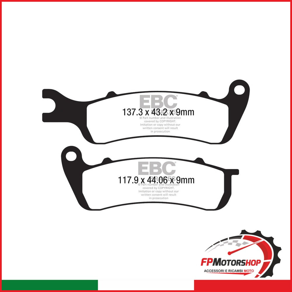 PASTIGLIE FRENO MOTO EBC FA727 ZONTES ZT 125 ANT. 17 19 ANTERIORE 2017-2019