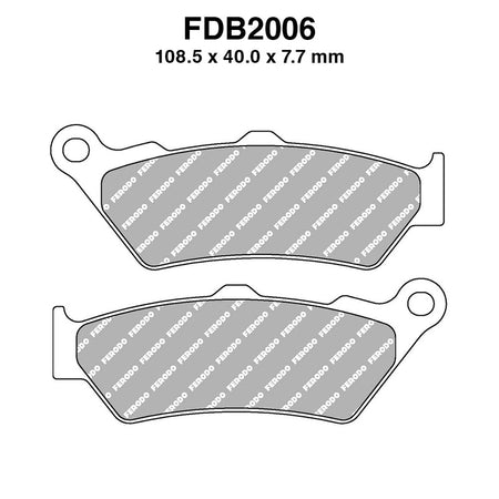 PASTIGLIE FERODO FDB2006EF APRILIA PEGASO 650 IE 2001-2004 C1 125/200 2001-2003 F650/F800 GS 2008-2012 FERODO FDB2006EF - foto originale