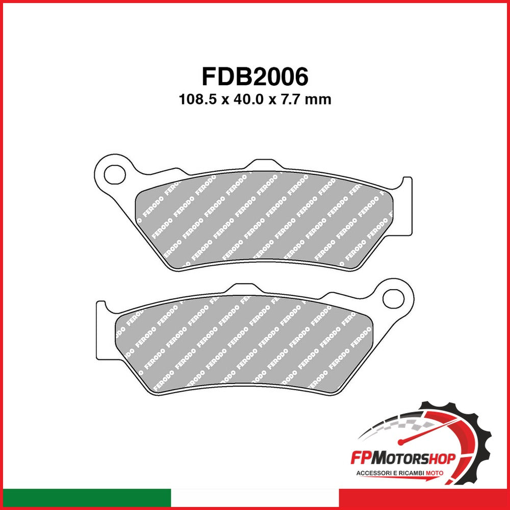 PASTIGLIE FERODO FDB2006EF APRILIA PEGASO 650 IE 2001-2004 C1 125/200 2001-2003 F650/F800 GS 2008-2012 FERODO FDB2006EF - foto brandizzata