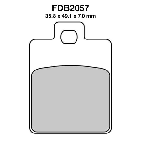 PASTIGLIE FERODO FDB2057AG PIAGGIO MP3 YOURBAN 300 2011-2015 RUNNER SP 50 1999-2005 PEUGEOT CITY STAR 125/150/200 2011-2012 FERODO FDB2057AG - foto originale