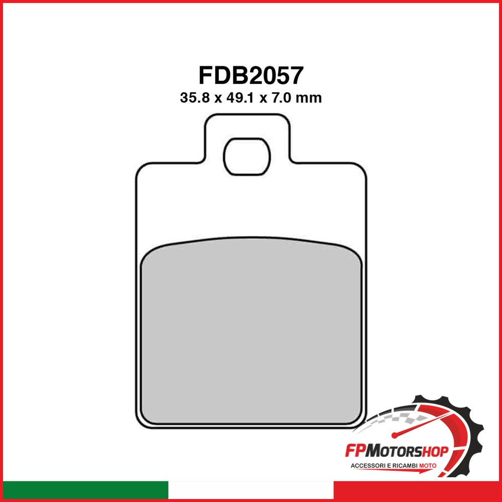 PASTIGLIE FERODO FDB2057AG PIAGGIO MP3 YOURBAN 300 2011-2015 RUNNER SP 50 1999-2005 PEUGEOT CITY STAR 125/150/200 2011-2012 FERODO FDB2057AG - foto brandizzata