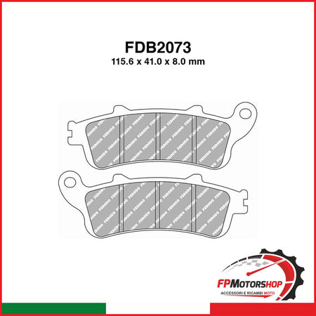 PASTIGLIE FERODO FDB2073SM HONDA PANTHEON 125/150 1998-1999 FORESIGHT 250 1997-1998 CBR 1100 XX SUPERBLACKBIRD 1996-1997 FERODO FDB2073SM - foto brandizzata