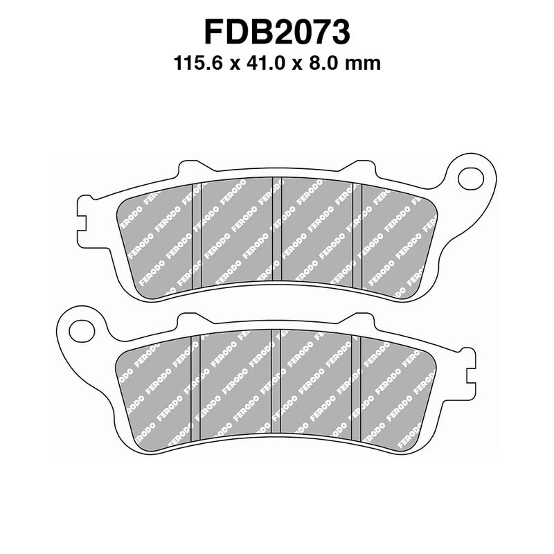 PASTIGLIE FERODO FDB2073SM HONDA PANTHEON 125/150 1998-1999 FORESIGHT 250 1997-1998 CBR 1100 XX SUPERBLACKBIRD 1996-1997 FERODO FDB2073SM - foto originale