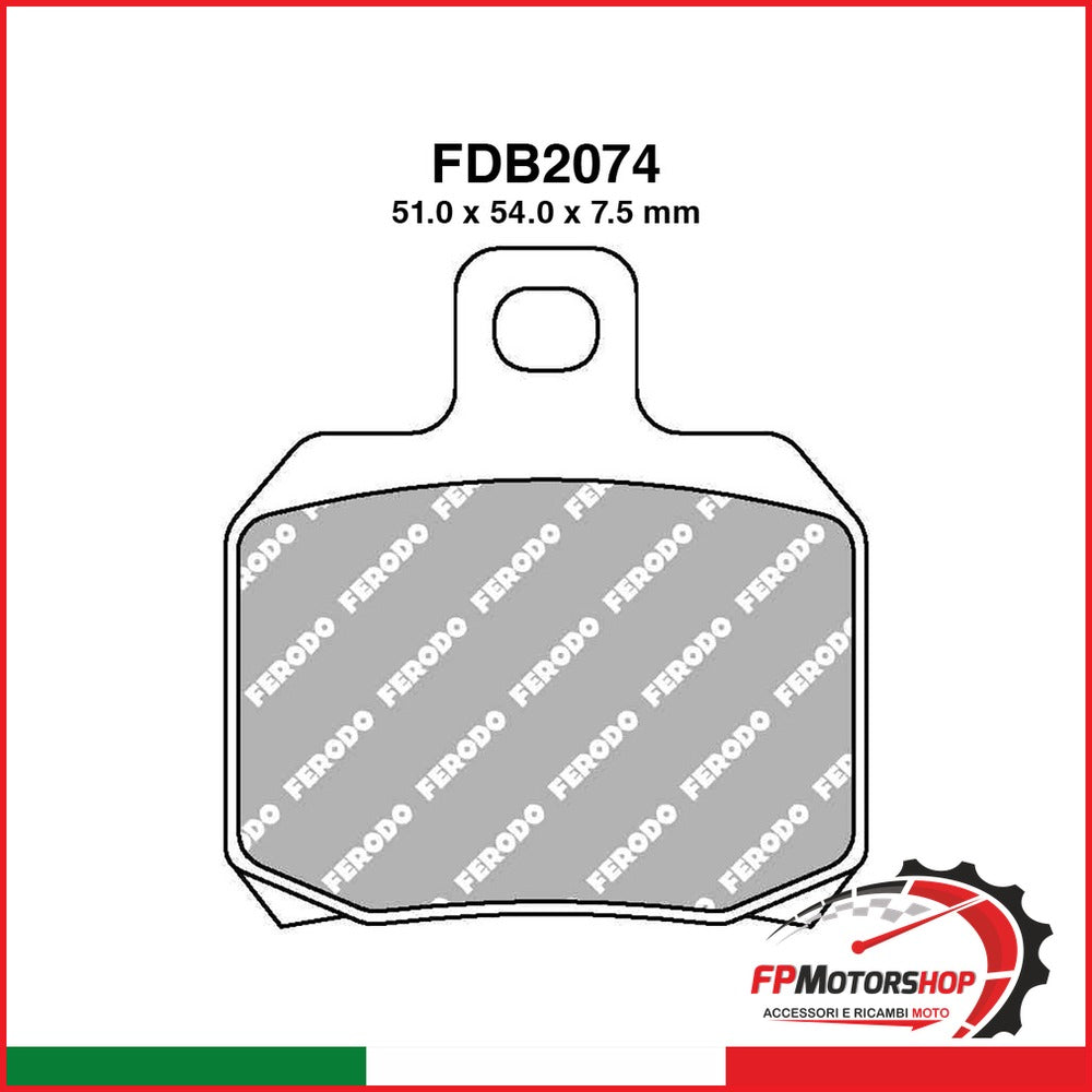 PASTIGLIE FERODO FDB2074SM APRILIA RS 50 2006-2011 MULTISTRADA 1000 S 2003-2006 MOTO GUZZI BREVA 750 2003-2011 FERODO FDB2074SM - foto brandizzata