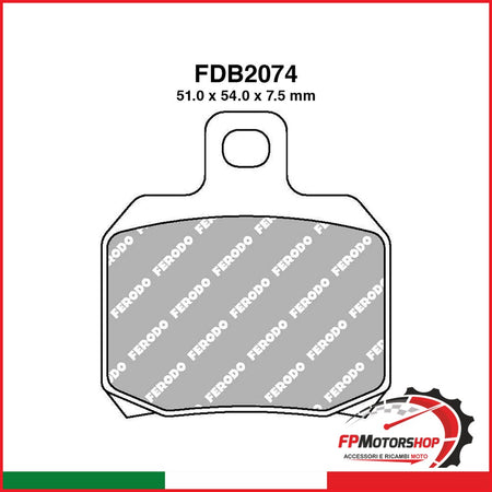 PASTIGLIE FERODO FDB2074SM APRILIA RS 50 2006-2011 MULTISTRADA 1000 S 2003-2006 MOTO GUZZI BREVA 750 2003-2011 FERODO FDB2074SM - foto brandizzata