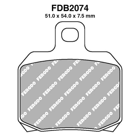 PASTIGLIE FERODO FDB2074SM APRILIA RS 50 2006-2011 MULTISTRADA 1000 S 2003-2006 MOTO GUZZI BREVA 750 2003-2011 FERODO FDB2074SM - foto originale