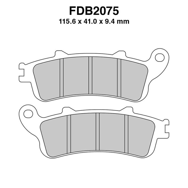 PASTIGLIE FERODO FDB2075SM HONDA PANTHEON 125/150 2000-2006 NSS FORZA 250 2000-2004 XL1000V VARADERO 1999-2004 FERODO FDB2075SM - foto originale