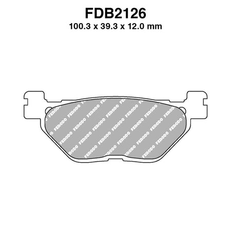 PASTIGLIE FERODO FDB2126SM YAMAHA T-MAX 500 2001-2003 T-MAX 530 2012-2018 T-MAX 560 2020-2022 FERODO FDB2126SM - foto originale