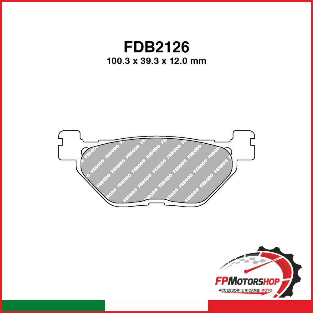 PASTIGLIE FERODO FDB2126SM YAMAHA T-MAX 500 2001-2003 T-MAX 530 2012-2018 T-MAX 560 2020-2022 FERODO FDB2126SM - foto brandizzata