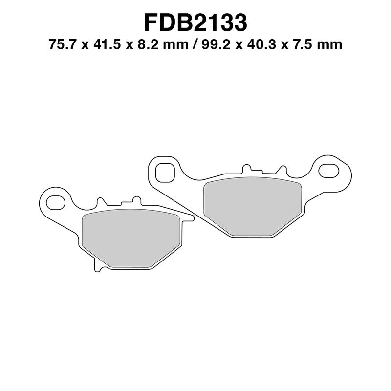 PASTIGLIE FERODO FDB2133SG KAWASAKI KLX 125 2003-2006 UE EPICURO 125/150 1998-2002 FERODO FDB2133SG - foto originale