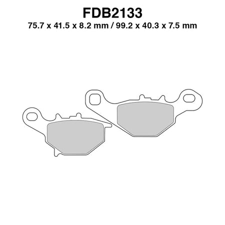 PASTIGLIE FERODO FDB2133SG KAWASAKI KLX 125 2003-2006 UE EPICURO 125/150 1998-2002 FERODO FDB2133SG - foto originale