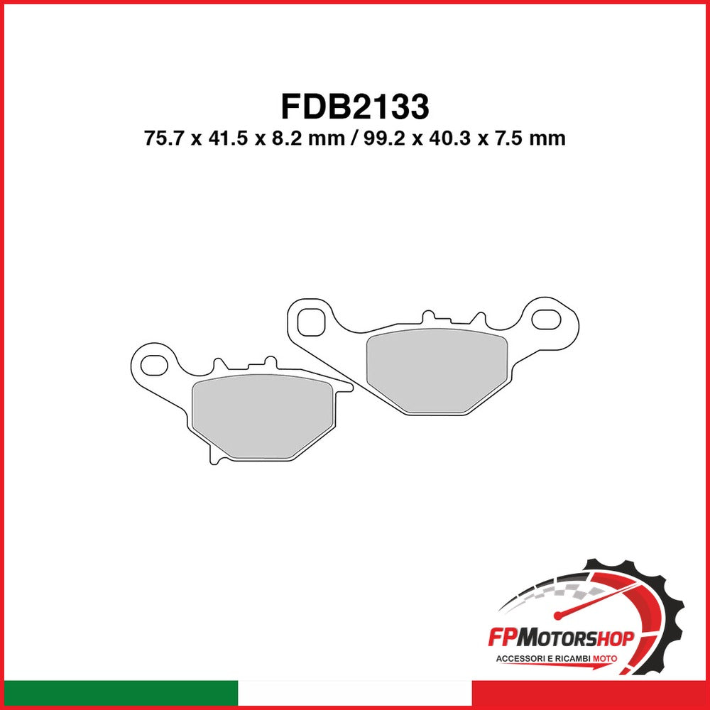PASTIGLIE FERODO FDB2133SG KAWASAKI KLX 125 2003-2006 UE EPICURO 125/150 1998-2002 FERODO FDB2133SG - foto brandizzata