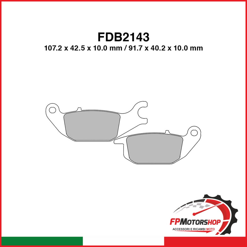 PASTIGLIE FERODO FDB2143EF HONDA CBR125R 2004-2010 CBR150R 2000-2003 FERODO FDB2143EF - foto brandizzata