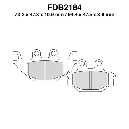 PASTIGLIE FERODO FDB2184SG KYMCO MXU 300/400/500/550 2005-2013 FERODO FDB2184SG - foto originale
