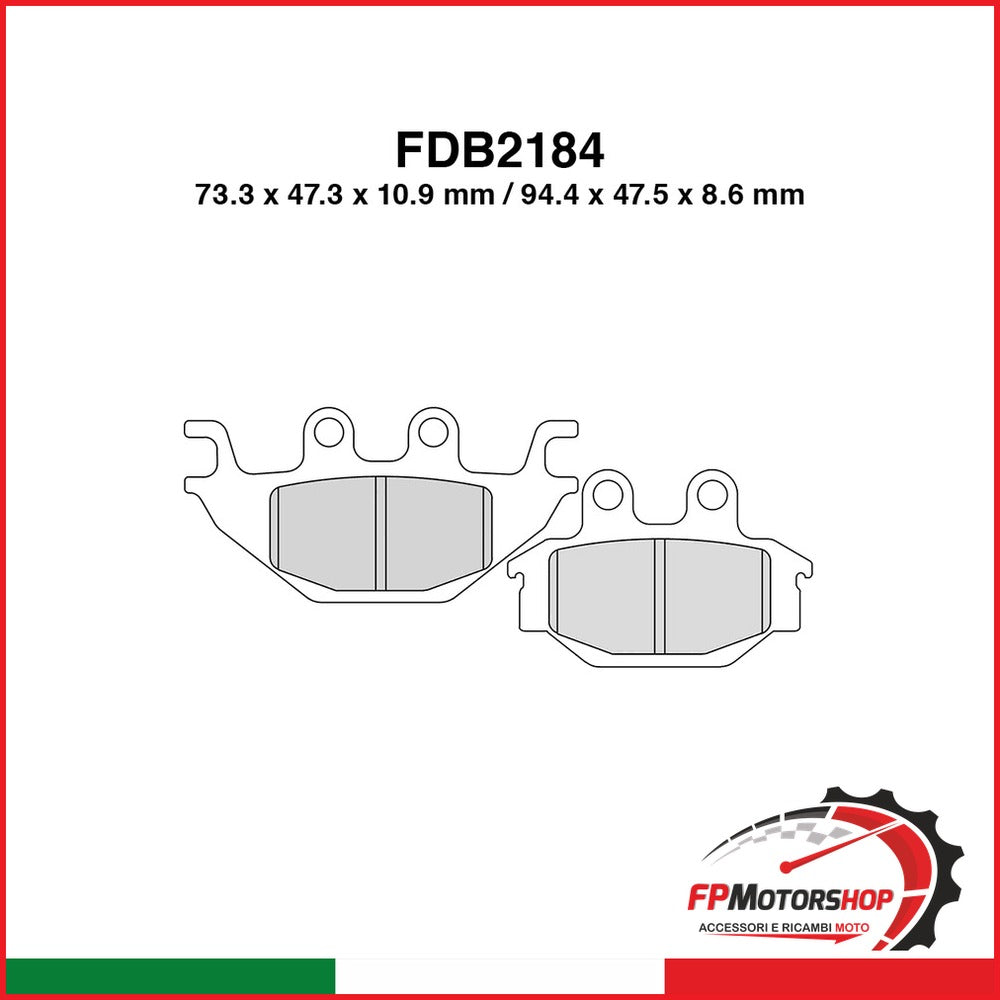 PASTIGLIE FERODO FDB2184SG KYMCO MXU 300/400/500/550 2005-2013 FERODO FDB2184SG - foto brandizzata