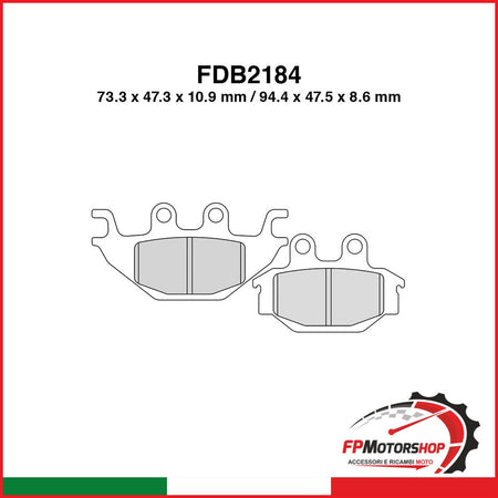 PASTIGLIE FERODO FDB2184SG KYMCO MXU 300/400/500/550 2005-2013 FERODO FDB2184SG - foto brandizzata