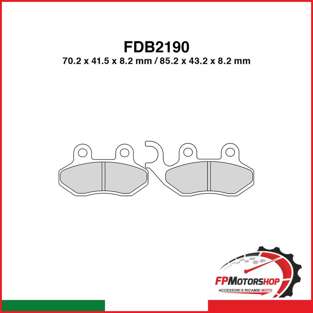 PASTIGLIE FERODO FDB2190EF CAGIVA PEUGEOT TWEET 50/150 2010-2013 HD S EVO 125/200 2005-2006 FERODO FDB2190EF - foto brandizzata