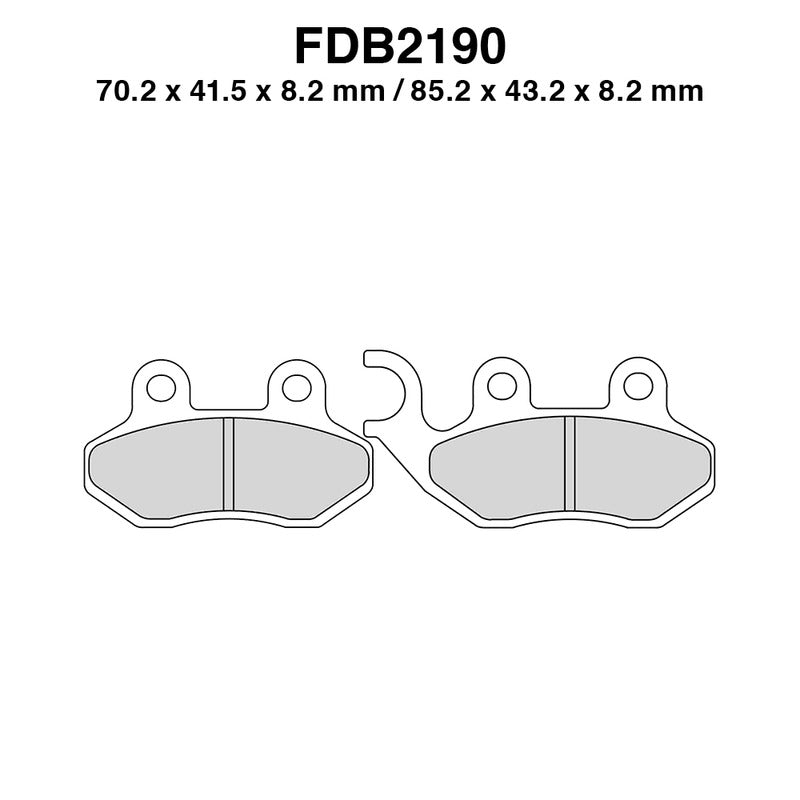 PASTIGLIE FERODO FDB2190EF CAGIVA PEUGEOT TWEET 50/150 2010-2013 HD S EVO 125/200 2005-2006 FERODO FDB2190EF - foto originale