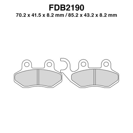 PASTIGLIE FERODO FDB2190EF CAGIVA PEUGEOT TWEET 50/150 2010-2013 HD S EVO 125/200 2005-2006 FERODO FDB2190EF - foto originale