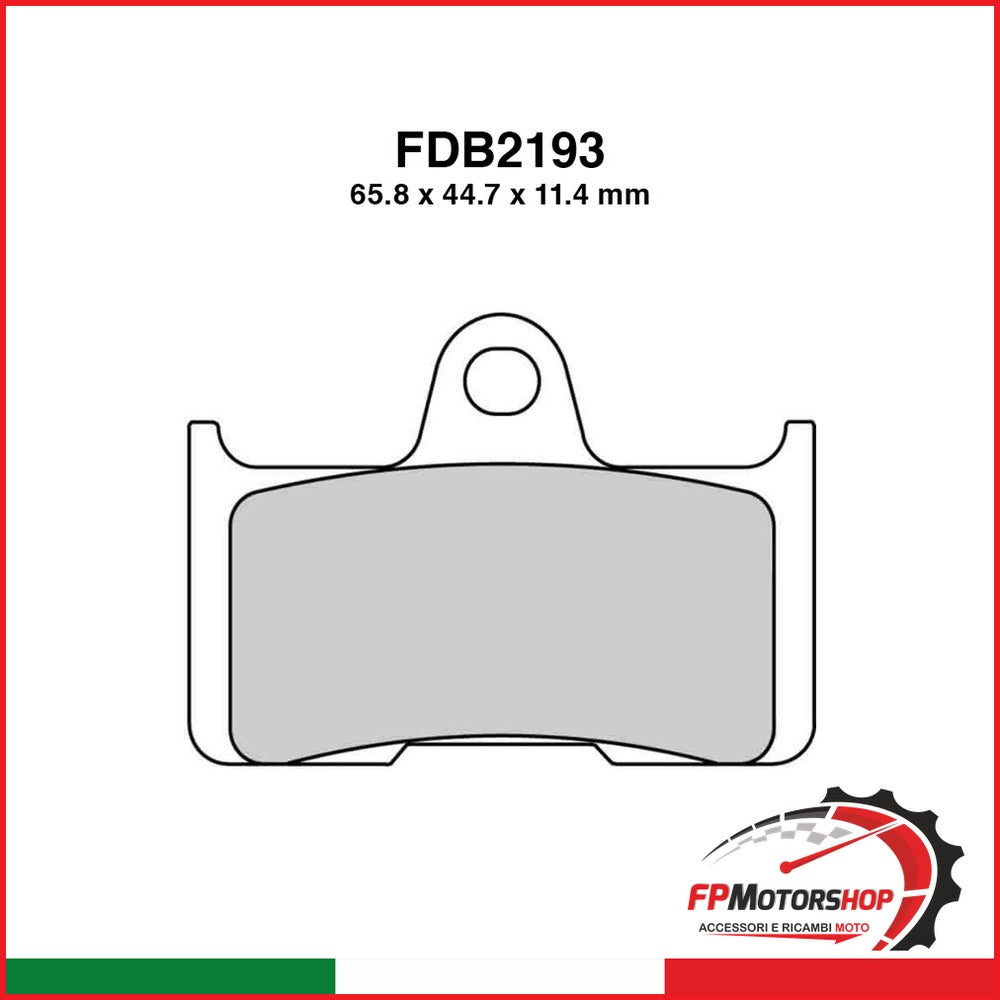 PASTIGLIE FERODO FDB2193SG YAMAHA YFM GRIZZLY 660 2002-2008 FERODO FDB2193SG - foto brandizzata